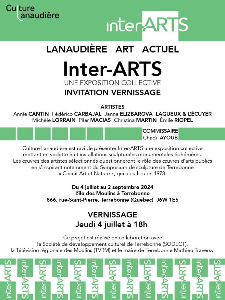 Invitation au vernissage : Lanaudière Art actuel -  Inter-ARTS